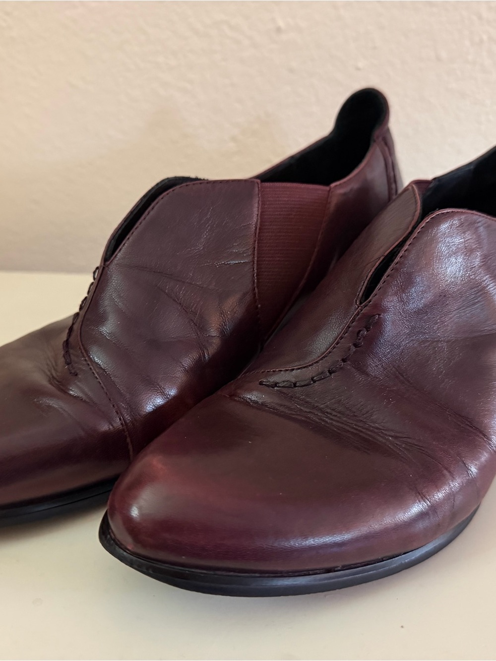 Spring Step Women's Slip-On Ankle Booties in Burgundy